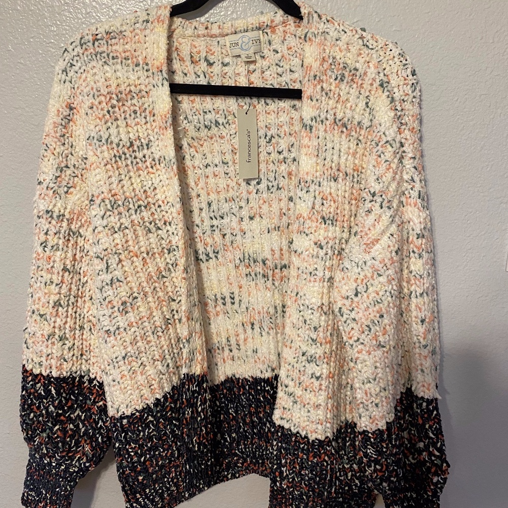 FRANCESCA'S multi color cardigan